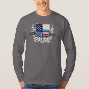 フィンランドアメリカの盾の旗 Tシャツ