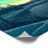 フィンランドイラストレーショントラベルアートヴィンテージ ポスター (角)