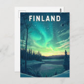 フィンランドイラストレーショントラベルアートヴィンテージ ポストカード (正面/裏面)