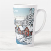 フィンランドウィンターイラストレーション カフェラテマグ (右)