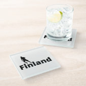 フィンランドサッカー ガラスコースター (アングル)