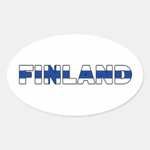 フィンランドステッカー 楕円形シール