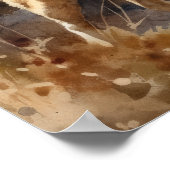 フィンランドスピッツドッグアートプリントポスター ポスター (角)