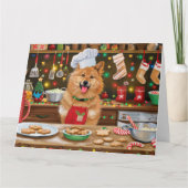 フィンランドスピッツホリデーベーキング:フェスティバルクリスマス カード (正面)