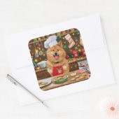 フィンランドスピッツホリデーベーキング:フェスティバルクリスマス スクエアシール (封筒)