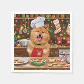 フィンランドスピッツホリデーベーキング:フェスティバルクリスマス スタンダードカクテルナプキン (正面)