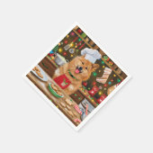 フィンランドスピッツホリデーベーキング:フェスティバルクリスマス スタンダードカクテルナプキン (角)