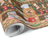 フィンランドスピッツホリデーベーキング:フェスティバルクリスマス ラッピングペーパー (ロールコーナー)