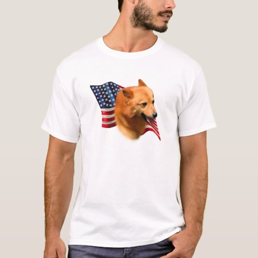 フィンランドスピッツ国旗 Tシャツ (正面)