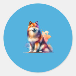 フィンランドスピッツ犬 ラウンドシール