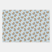 フィンランドスピッツ絵を描シーショアのオリジナルドッグアート ラッピングペーパーシート (正面)