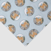 フィンランドスピッツ絵を描シーショアのオリジナルドッグアート 薄葉紙 (詳細)