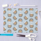 フィンランドスピッツ絵を描シーショアのオリジナルドッグアート 薄葉紙 (クラフト)