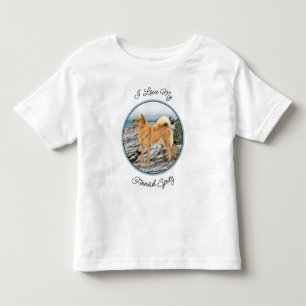 フィンランドスピッツ絵画アットシーショア – Dog Art トドラーTシャツ