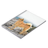 フィンランドスピッツ絵画アットシーショア – Dog Art ノートブック (左側)