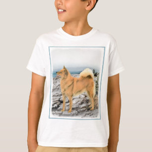 フィンランドスピッツ絵画アットシーショア – Dog Art Tシャツ