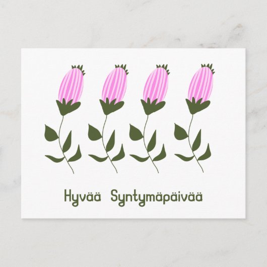 フィンランドハッピーバースデーはがき ポストカード (正面)