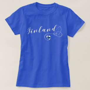 フィンランドハートのフィンランドのTシャツフィン Tシャツ