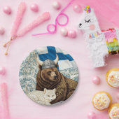 フィンランドバイキングベアークアクティックキツネアールヌーボー ペーパープレート (パーティー)