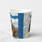 フィンランドバイキングベアークアクティックキツネアールヌーボー 紙コップ (左)