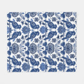 フィンランドフォークアートパターン フリースブランケット (正面(横))