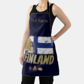 フィンランドムースヴィンテージフラッグテントレトロお土産 エプロン (インサイチュ)
