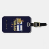 フィンランドムースヴィンテージフラッグテントレトロお土産 ラゲッジタグ (正面横)