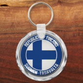 フィンランドラウンドエンブレム キーホルダー (正面)