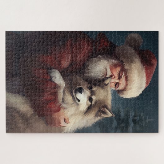 フィンランドラプウンドサンタクロースフェスティバルクリスマス ジグソーパズル (横)