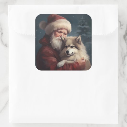 フィンランドラプウンドサンタクロースフェスティバルクリスマス スクエアシール (バッグ)
