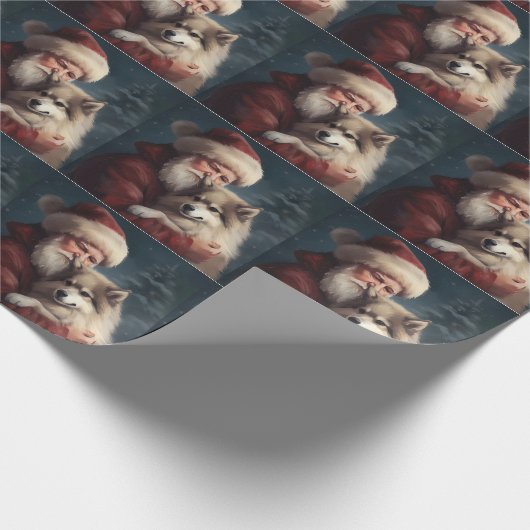 フィンランドラプウンドサンタクロースフェスティバルクリスマス ラッピングペーパー (角)