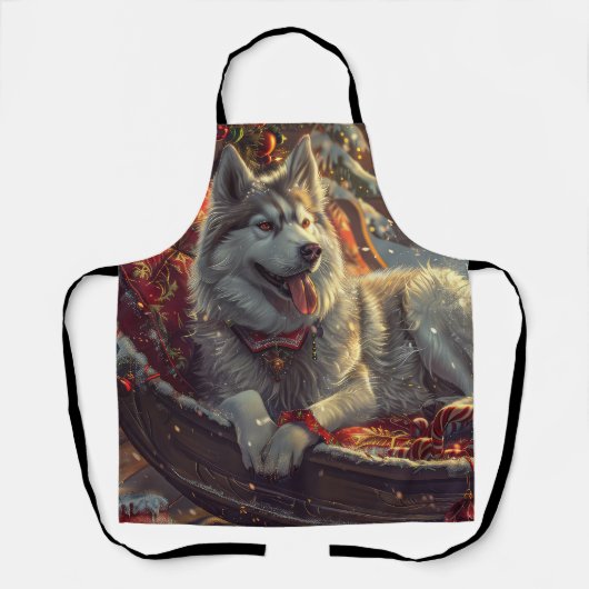 フィンランドラプンドッグクリスマスフェスティバル エプロン (正面)