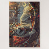 フィンランドラプンドッグクリスマスフェスティバル ジグソーパズル (縦)