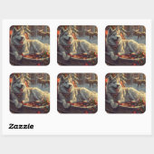 フィンランドラプンドッグクリスマスフェスティバル スクエアシール (シート)