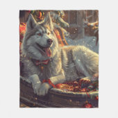 フィンランドラプンドッグクリスマスフェスティバル フリースブランケット (正面)