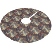 フィンランドラプンドッグクリスマスフェスティバル ブラッシュドポリエステルツリースカート (アングル)