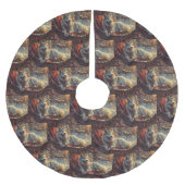 フィンランドラプンドッグクリスマスフェスティバル ブラッシュドポリエステルツリースカート (正面)