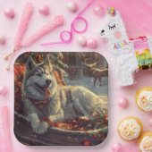 フィンランドラプンドッグクリスマスフェスティバル ペーパープレート (パーティー)