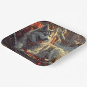 フィンランドラプンドッグクリスマスフェスティバル ペーパープレート (傾斜あり)