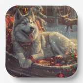 フィンランドラプンドッグクリスマスフェスティバル ペーパープレート (正面)