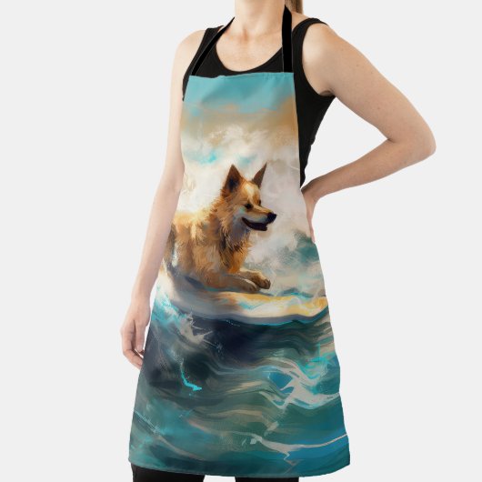 フィンランドラプーンビーチサーフィン絵を描ズ エプロン (インサイチュ)