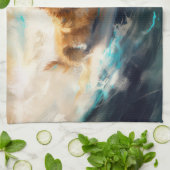 フィンランドラプーンビーチサーフィン絵を描ズ キッチンタオル (折り畳み)