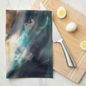 フィンランドラプーンビーチサーフィン絵を描ズ キッチンタオル (四つ折り)