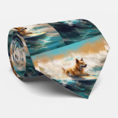 フィンランドラプーンビーチサーフィン絵を描ズ ネクタイ (ロール)