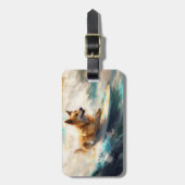 フィンランドラプーンビーチサーフィン絵を描ズ ラゲッジタグ (正面縦)