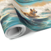 フィンランドラプーンビーチサーフィン絵を描ズ ラッピングペーパー (ロールコーナー)
