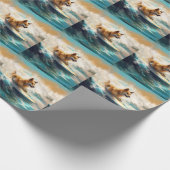 フィンランドラプーンビーチサーフィン絵を描ズ ラッピングペーパー (角)