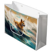 フィンランドラプーンビーチサーフィン絵を描ズ ラージペーパーバッグ (正面アングル)