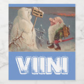 フィンランドワインヨーパーヴィイニアッパーペニンシュラ雪だるま ワインラベル (シングルラベル)