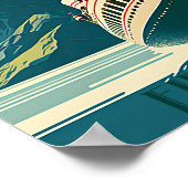 フィンランドヴィンテージ旅行アートポスター ポスター (角)